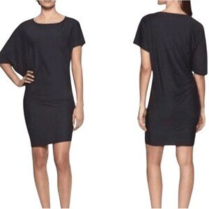 Athleta Sunlover  | Women's Shirt Dress Small  Hilo Asymmetric Black Draped